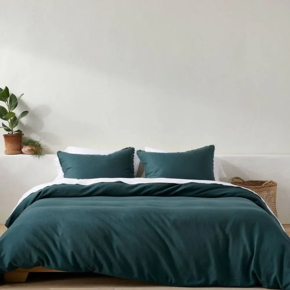 Casaluna Teal Reversible Duvet Cover Set